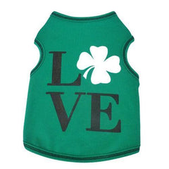 Love Shamrock Dog Tank - Green