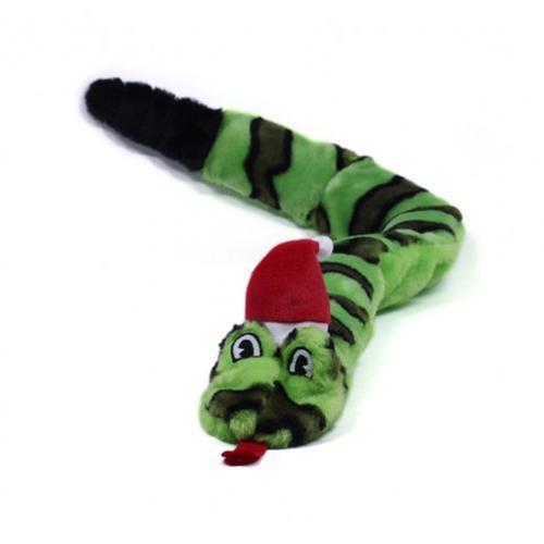Invincibles Holiday Snake Dog Toy - Green