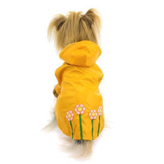 Polka Dots & Daisies Dog Raincoat by Klippo