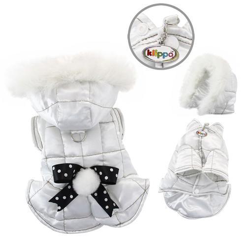 Snow Princess Dog Parka with Detachable Hood by Klippo