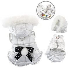 Snow Princess Dog Parka with Detachable Hood by Klippo