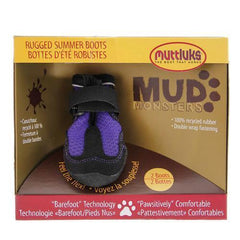 Muttluks Mud Monster Dog Boots - Purple with Black Trim