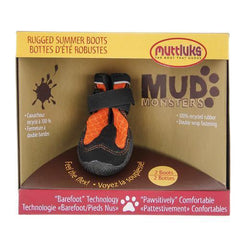 Muttluks Mud Monster Dog Boots - Orange with Black Trim