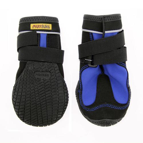 Muttluks Snow Mushers Dog Boots - Blue with Black Trim