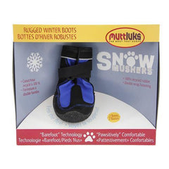 Muttluks Snow Mushers Dog Boots - Blue with Black Trim