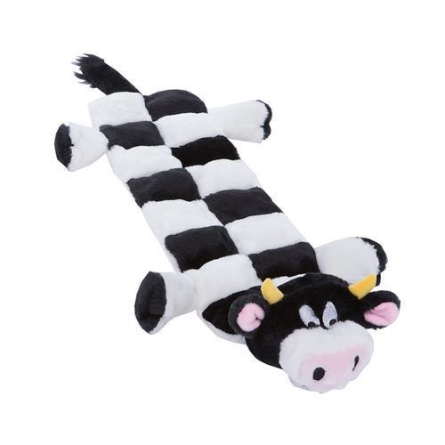 Long Body Cow Squeaker Mat Dog Toy