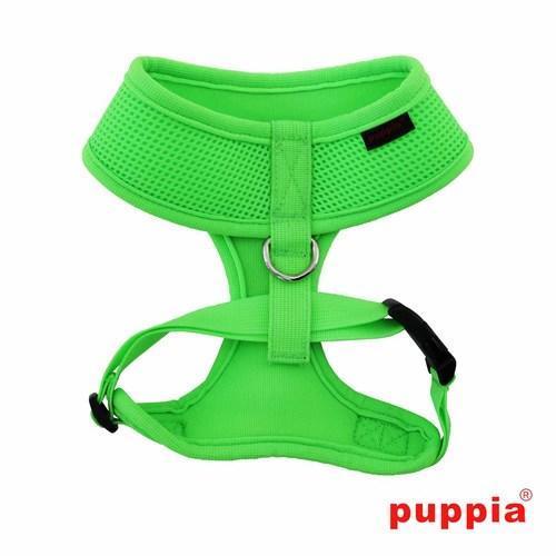 Neon Soft Adjustable Dog Harness by Puppia - Green