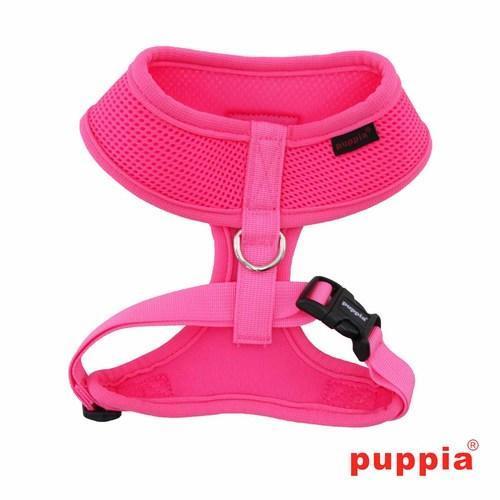 Neon Soft Adjustable Dog Harness by Puppia - Pink