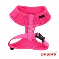 Neon Soft Adjustable Dog Harness by Puppia - Pink