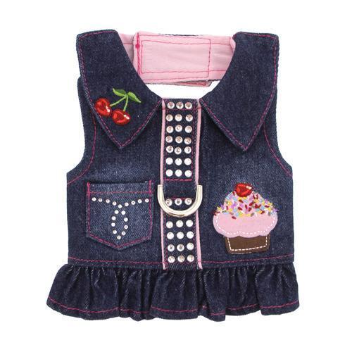 Cupcake Denim Dog Harness