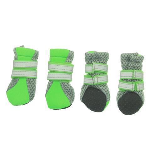 Neon Neoprene Dog Boots - Green