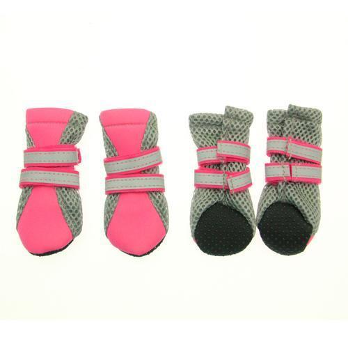 Neon Neoprene Dog Boots - Pink