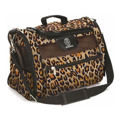 Sherpa Leopard Print Cat Tote