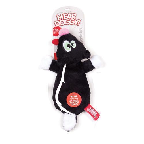 Hear Doggy Flat Dog Toy - Skunk