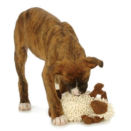 GoDog Fuzzy Wuzzy Sheep Dog Toy - Brown