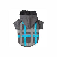 Dexter Dog Hoodie - Gray & Blue