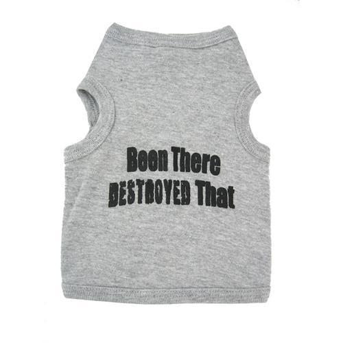 Been There Destroyed That Dog Tank - Gray