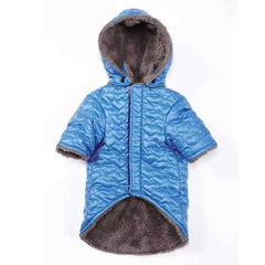 Zack and Zoey Elements Quilted Hearts Dog Jacket - Blue