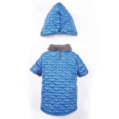 Zack and Zoey Elements Quilted Hearts Dog Jacket - Blue