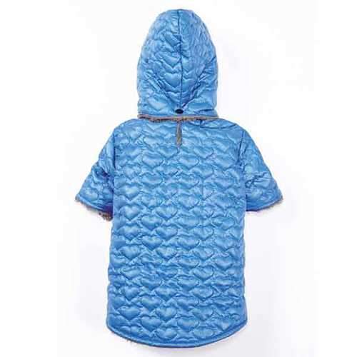 Zack and Zoey Elements Quilted Hearts Dog Jacket - Blue