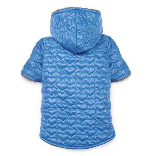 Zack and Zoey Elements Quilted Hearts Dog Jacket - Blue