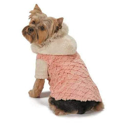 Zack and Zoey Elements Faux Fur Dog Jacket - Pink