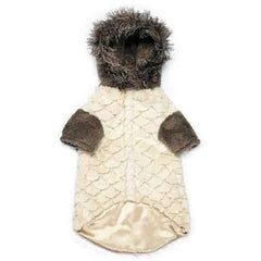 Zack and Zoey Elements Faux Fur Dog Jacket - Almond