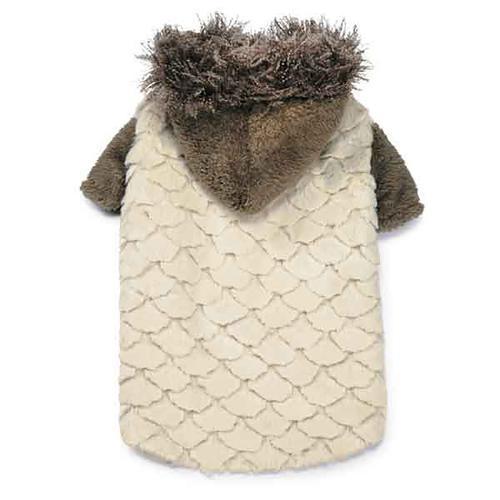 Zack and Zoey Elements Faux Fur Dog Jacket - Almond