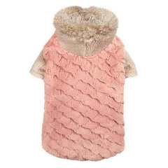 Zack and Zoey Elements Faux Fur Dog Jacket - Pink
