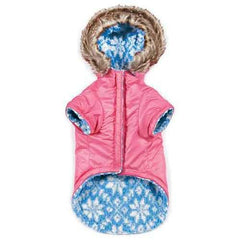 Zack and Zoey Elements Reversible Thermal Dog Parka - Pink