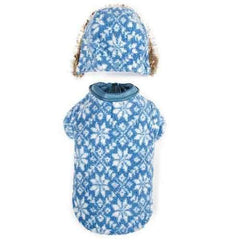 Zack and Zoey Elements Reversible Thermal Dog Parka - Blue