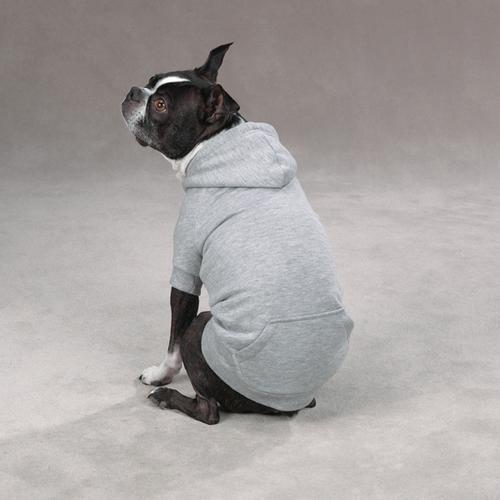 Fleece Lined Dog Hoodie by Zack & Zoey - Gray