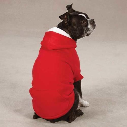 Fleece Lined Dog Hoodie by Zack & Zoey - Tomato Red