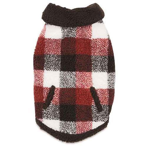 Zack and Zoey Berber Plaid Dog Vest - Orange