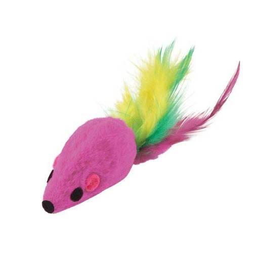 Savvy Tabby Furry Mice Cat Toy - 4 Pack