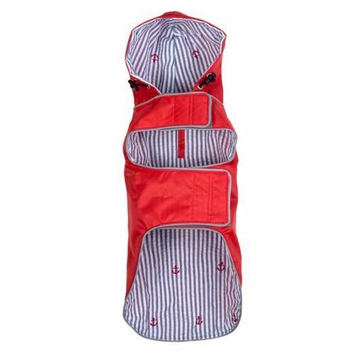 Worthy Dog Seattle Slicker Dog Raincoat - Red