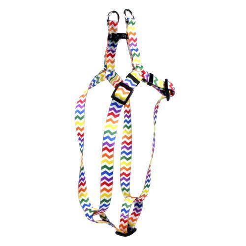Chevron Step-In Dog Harness by Yellow Dog - Candy Stripe