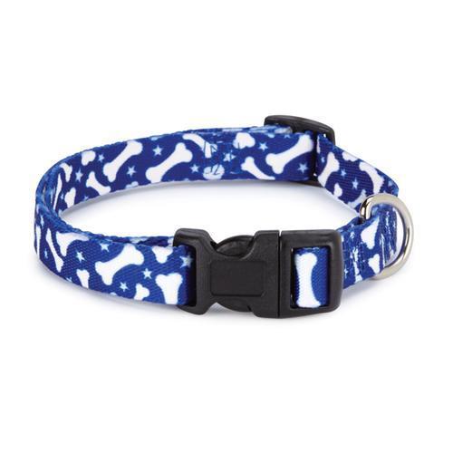Casual Canine Pooch Pattern Dog Collar - Blue Bone