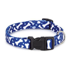 Casual Canine Pooch Pattern Dog Collar - Blue Bone