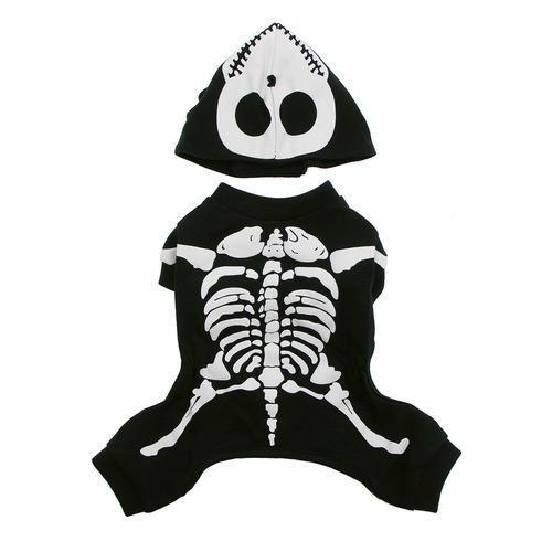 Skeleton Glow Bones Dog Costume by Casual Canine - Black