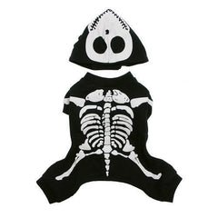 Skeleton Glow Bones Dog Costume by Casual Canine - Black