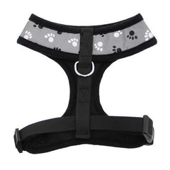 Casual Canine Reflective Pawprint Dog Harness - Gray