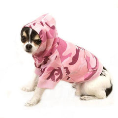 Camo Dog Hoodie - Pink
