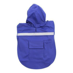 Rain Jacket with Reflective Strip - Blue