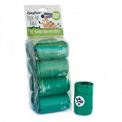 ZippyPaws Unscented Pick-Up Waste Bags - Green/120