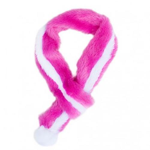 ZippyPaws Fuzzy Holiday Dog Scarf - Pink
