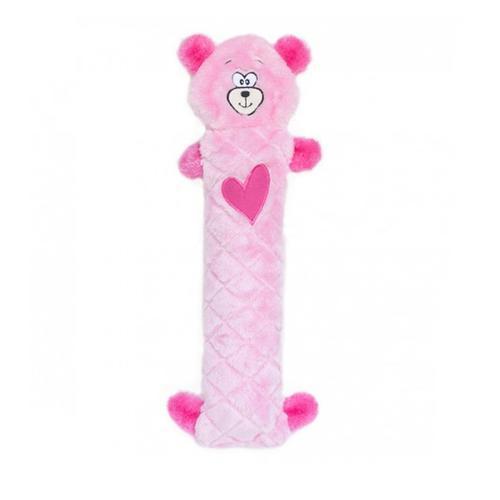 Jigglerz Valentine's Dog Toy - Pink Bear