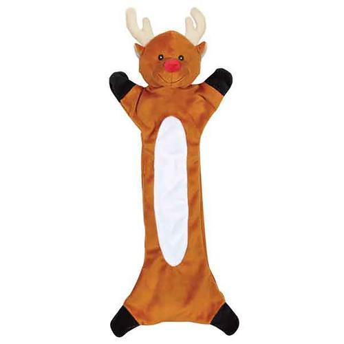 Zanies Festive Unstuffies Dog Toy - Reindeer
