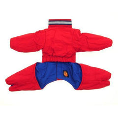 Muttluks Reversible Dog Snowsuit - Red / Navy